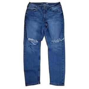 Old Navy Medium Wash Distressed‎ High Rise Rockstar Super Skinny 12